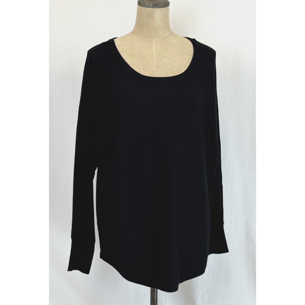 NWT Soya Concept Black Sweater with Button Detail Down Back SZ XL #0421